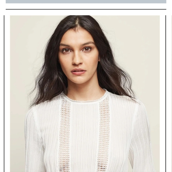 Reiss Bruna Lace Trim A Line Dress - Picture 6 of 13